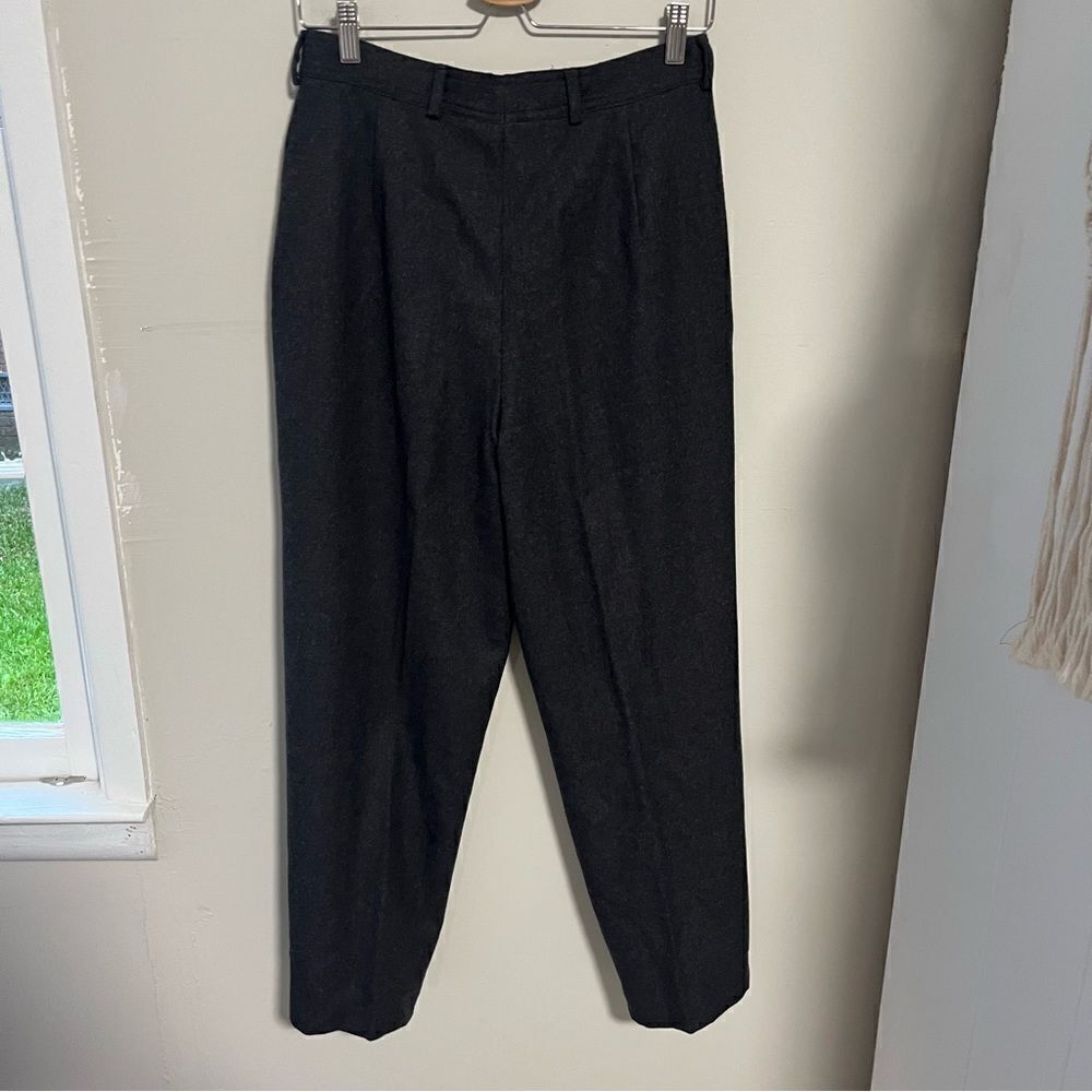 Valentino Wool Pleated Charcoal Gray Dress Slacks - Picture 10 of 12